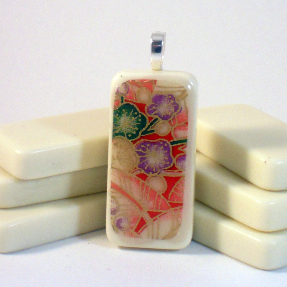 Recycled Domino Pendant Tropical Vacation