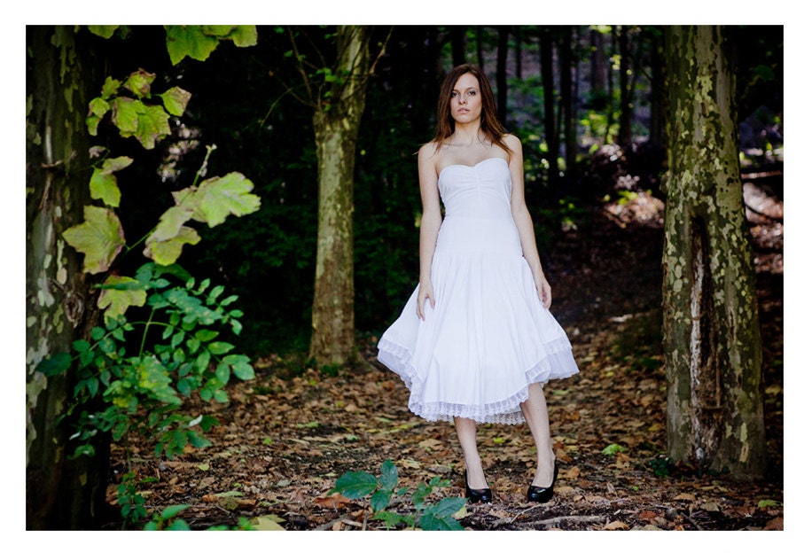 VIVIFROMAGE - Sophie bridal dress - asymmetric hem - XS to L - free shipping