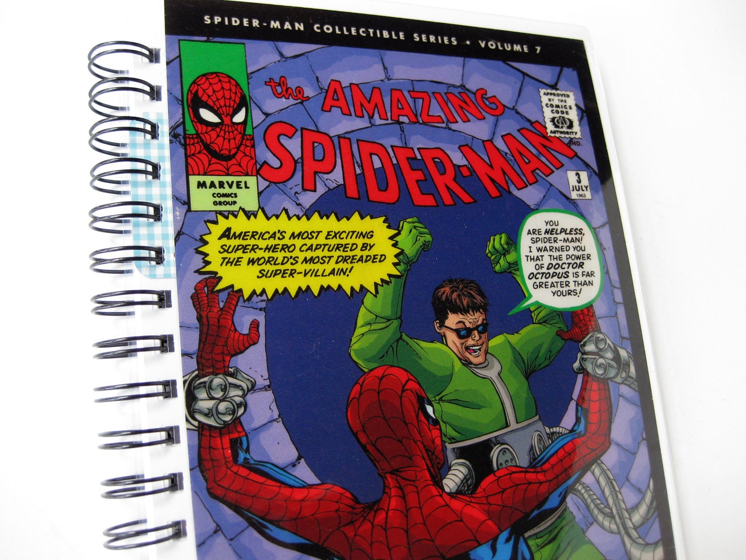 Spiderman Notebook and Sketchbook // Recycled Comic Book // Gift for Him