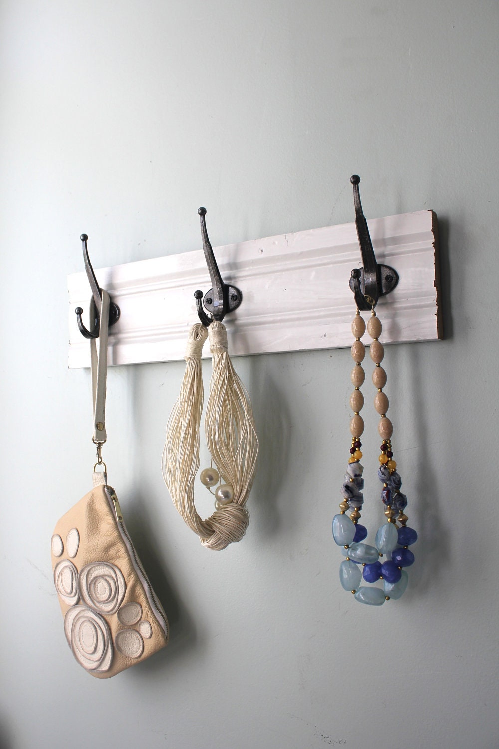Items similar to Simple White Coat Rack on Etsy