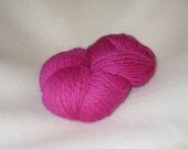 Handspun Pink Wool Yarn -  1 Skein of 2-Ply, Worsted Spun
