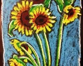 Sunflowers in Barcelona, Spain