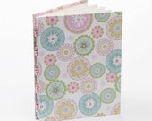Pink and green journal, notebook, beaded journal