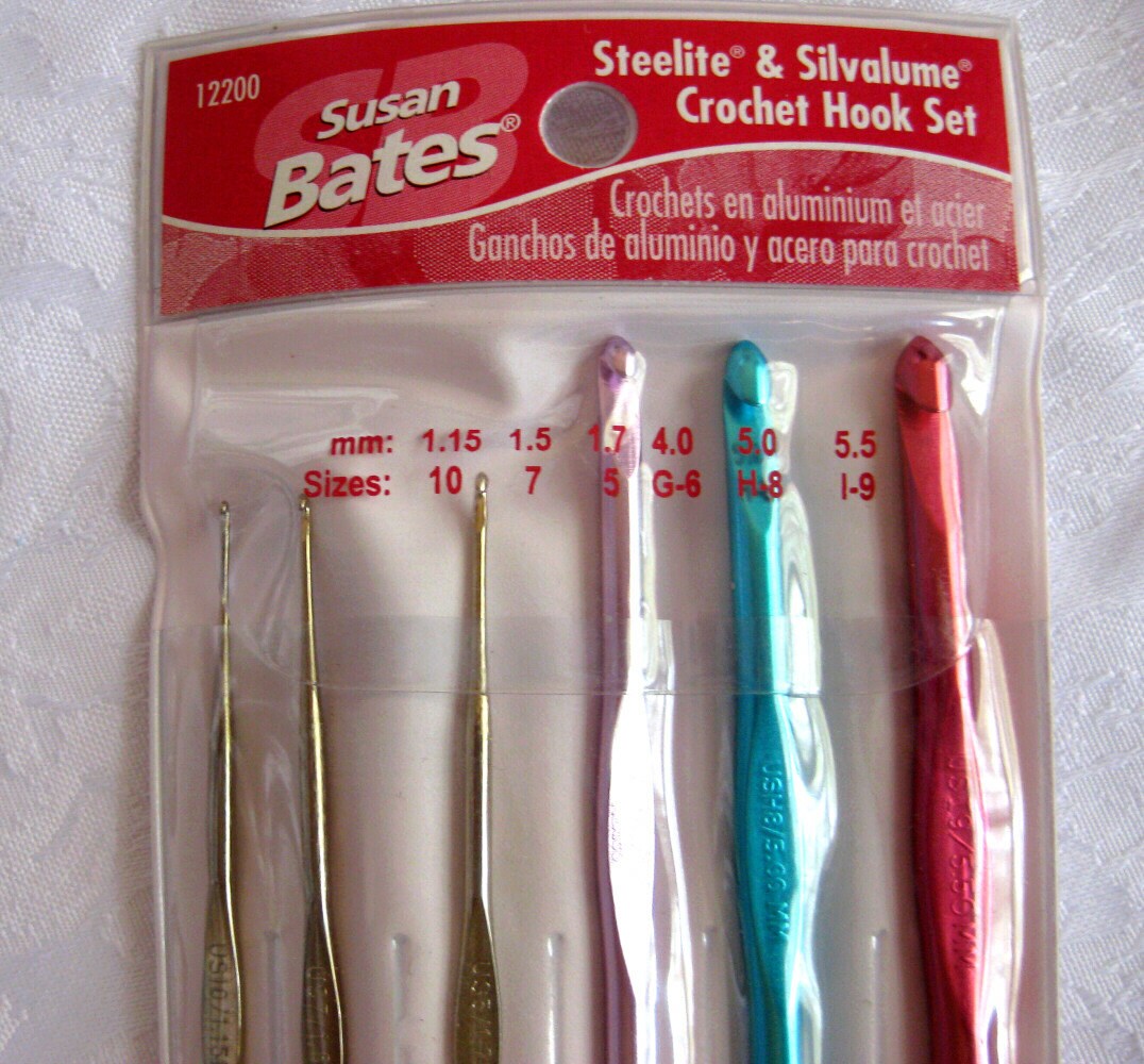 Susan Bates crochet hook set Aluminum / Steel by crochetgal