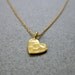 Simple Tiny Gold Heart Necklace / Dainty Gold Heart Necklace / Hammered Gold Necklace / Hammered Jewelry