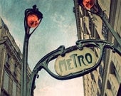 Architecture photography, Paris Photography, Paris wall decor, Paris decor, Paris Metro Photo, Home decor, Subway sign, 8x10(20X25 cm)