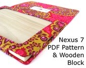 Sewing Pattern and Wooden Block for making Nexus 7 Cover Stand