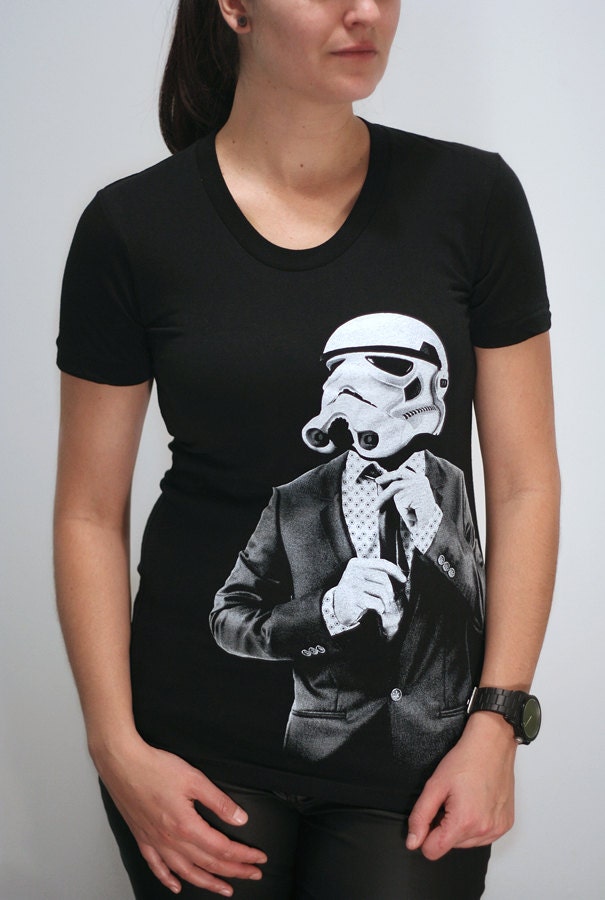 Smarttrooper - American Apparel Womens t shirt   ( Star Wars / Storm trooper womens t shirt )