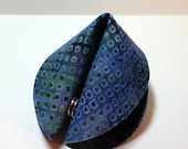 Fabric Fortune Cookie.  Gift or favor.  Personalized.  Blue batik.