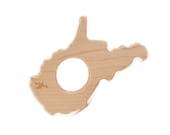 Wood Teether West Virginia State baby toy wooden toy