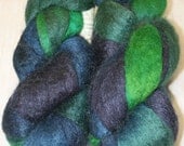 SALE BFL Wool Tussah Silk Spinning Fiber - 'Mood Indigo' SALE