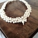 Freshwater Pearls  Brides  Bib Necklace with Crystal flower