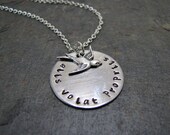 Alis Volat Propriis Necklace  Inspirational Jewelry  Hand Stamped Inspiration