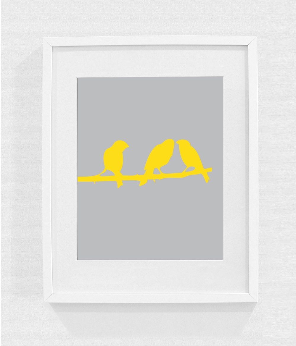 Nursery Art - Canary birds - 8 x 10 print - children's wall art, nursery decor, kids room, wedding, baby room