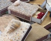 10 Beach Theme matchboxes - Party Favors - Wedding Favors