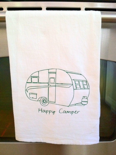 Happy Camper Kitchen Tea Towel