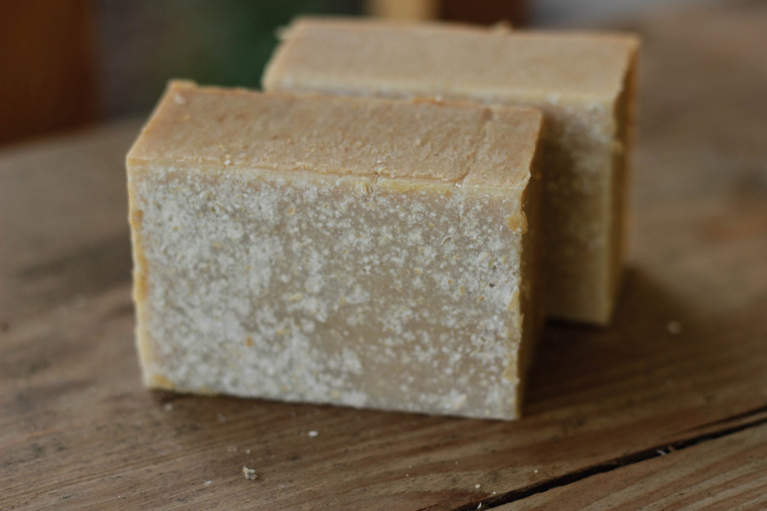 Unscented Honey and Oats, one BIG, skin loving, mild, cold process bar of real soap