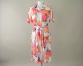 Vintage Bright and Bold Floral Dress Modern Size 20 Extra Large