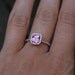 1.19ct Square Cushion Peach sapphire Champagne Sapphire 14k rose gold ring diamond ring Engagement Ring