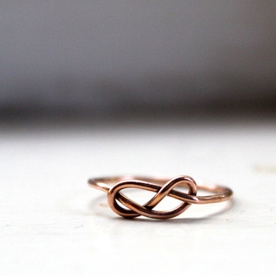 14k Solid Gold Infinity Ring Knot Ring