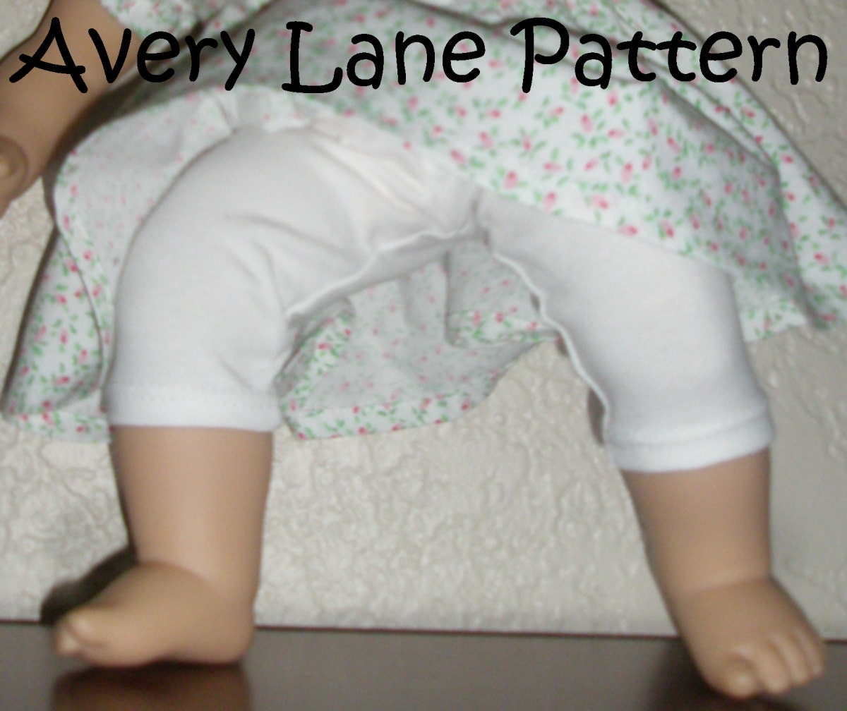 Doll Leggings pattern 3 lengths ankle length,  shorts, and capris Boutique doll Pattern  Avery Lane 15 inch doll PDF Patern email delivery
