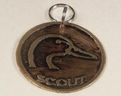 DUCK HEAD dog pet tag dog id. Brass or copper etched and personalized.