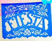 Papel Picado Banner FIESTA . custom color