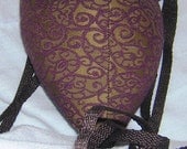 Renaissance Padded Brown with Purple Paisley Codpiece with Ties