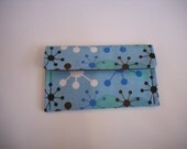 Blue Jacks or Spotted Dots Business Credit Frequent Shopper Card Holder Case Blue Choose Your Print