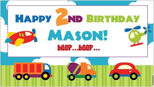 36"x18" Vinyl Banner Transportation Party Sign or Wording of your choice CUSTOM Il_170x135