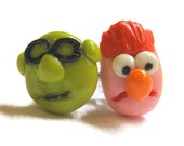 Beaker and Bunsen Mini Stud Earrings, Nickel Free