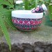 Millefiori Fit in the Palm of Your Hand Mortar and Pestle in Red, Black and White