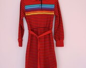 VTG Healthtex striped red dress Girls 6/7