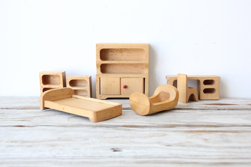 Collection of Modern Creative Playthings Wooden Dollhouse Toys