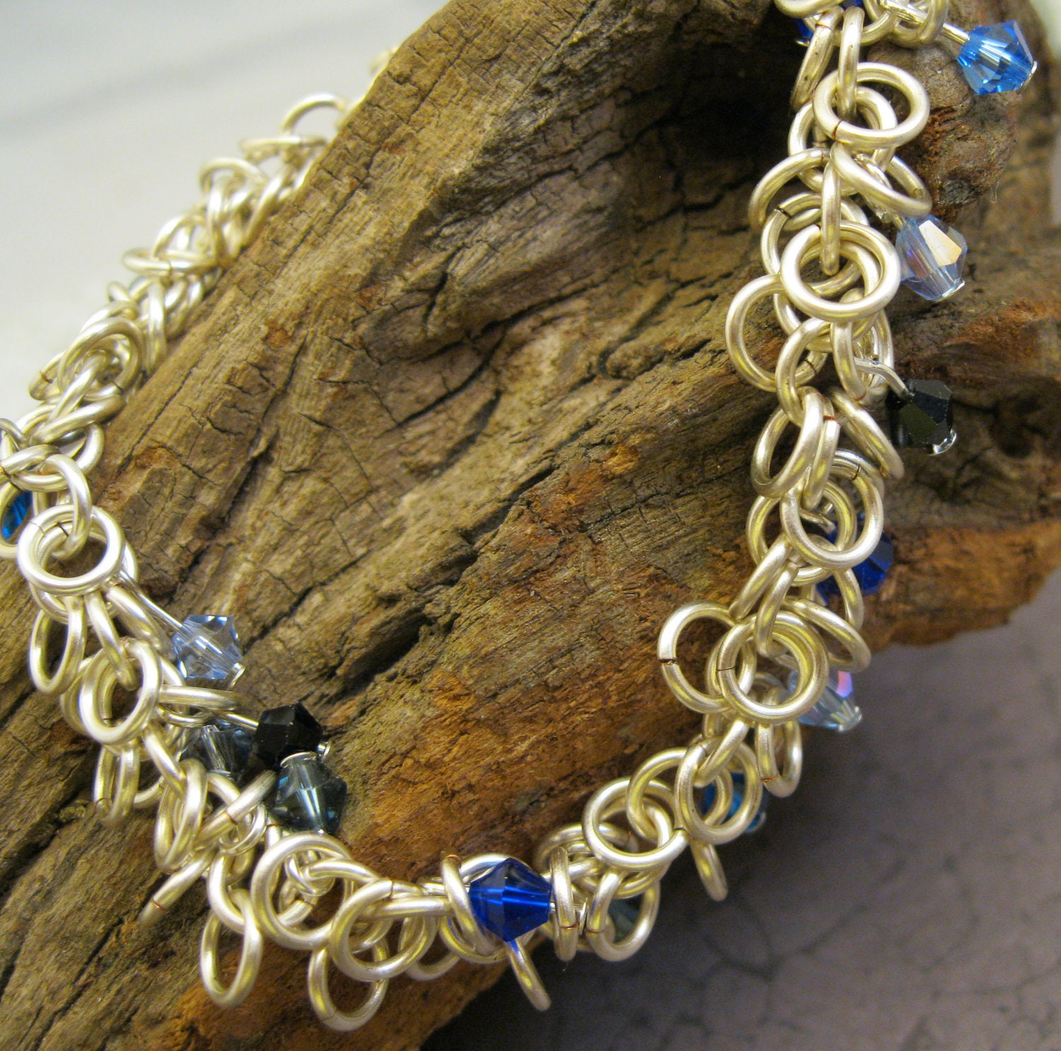 I Hope You Dance - Shaggy Loops Chainmaille Bracelet With Crystals