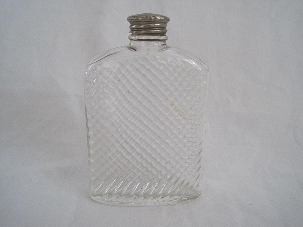 Vintage Flask - Art Deco Glass
