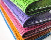 You PICK wording, card stock and scrabble tile personalized clutch wallet.