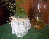 Wedding Vase Lace Jar Antique Jar Vase Candle Holder Wedding Decoration Wedding Decor