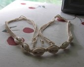 CHOKER MACRAME SHELL Vintage Sixties