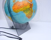 Vintage Lucite Stand Light Up Scan Globe