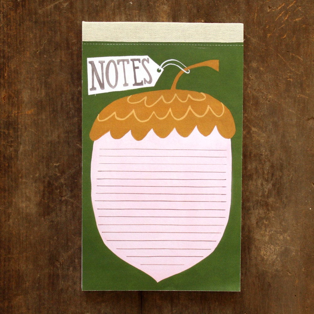 Acorn Notepad Hand illustrated