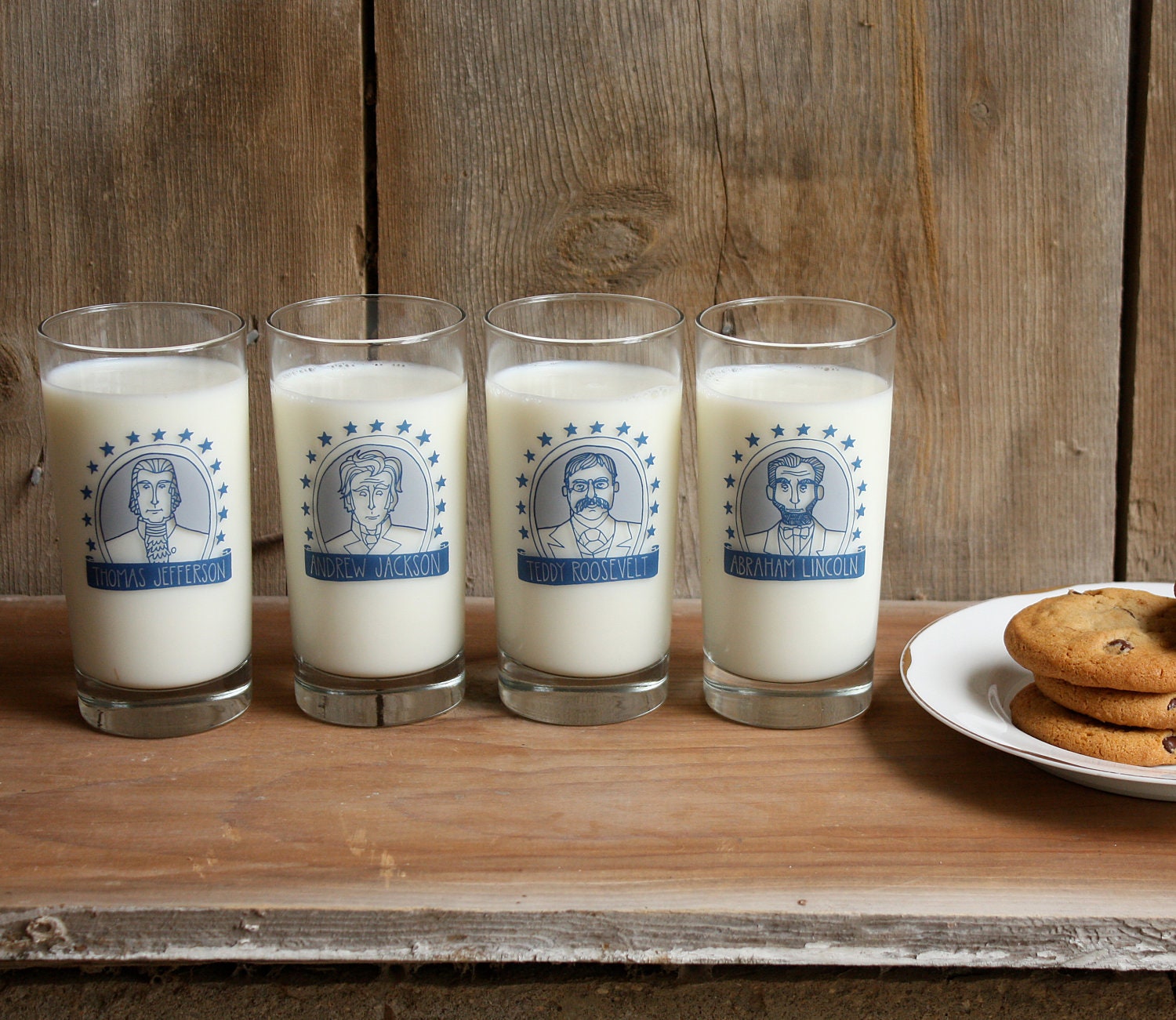 Presidential Drinking Glasses set of 4