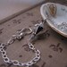 Silver Metallic bracelet with vintage Swarovski comet argent crystal