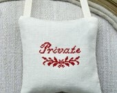 Antique Linen Square Sachet - Private