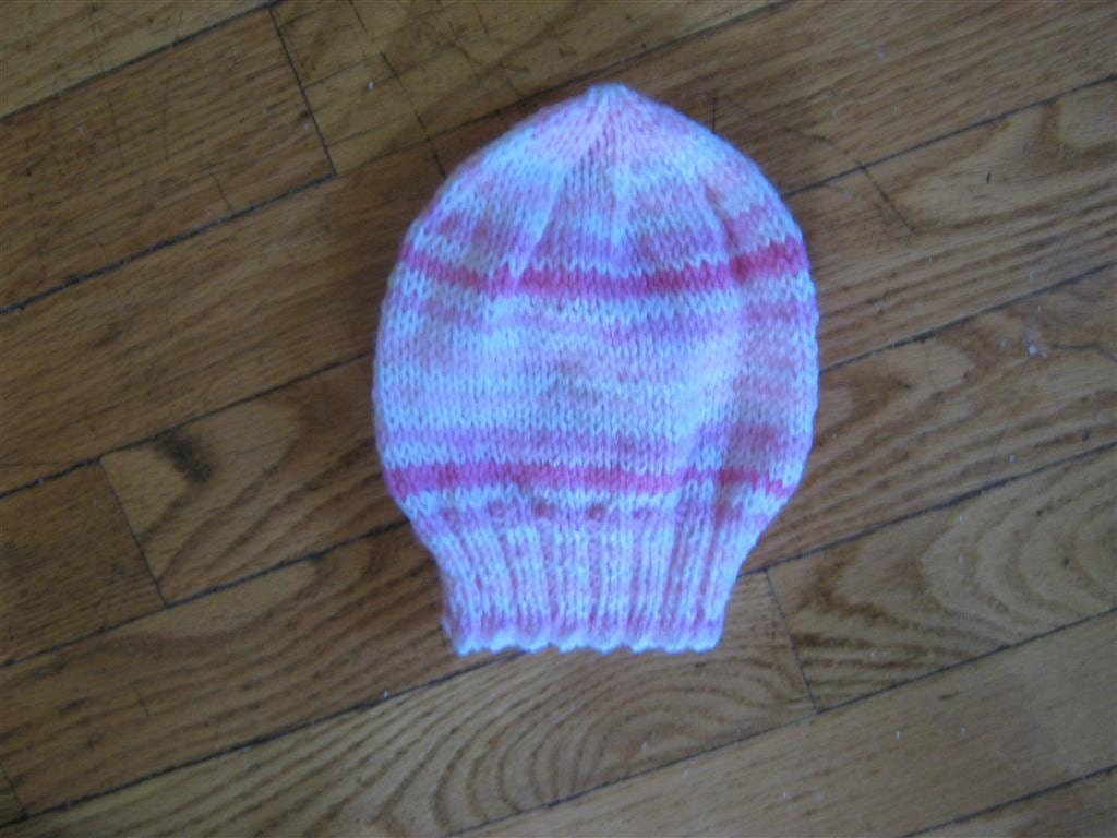 acrylic Baby Hat - 0 - 6 months Hand knit