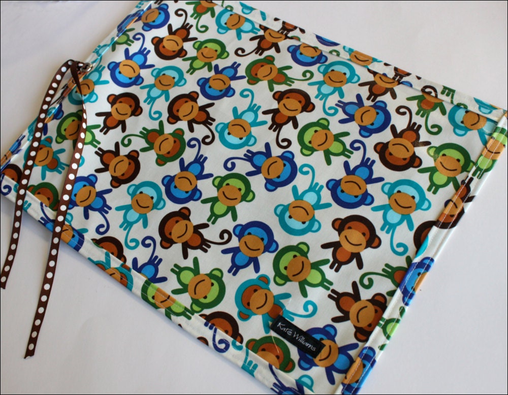 Monkey Chalk Mat Place Mat--Makes Great Christmas Gift or Birthday Party Gift