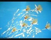 outsider EMERY original painting 'flowers say ride sally ride'