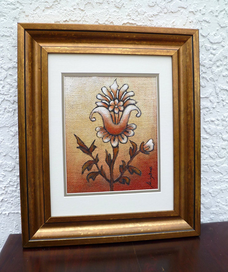 Flower III, mixed media original artwork