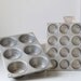 SALE vintage 1950s muffin pans. Set of 2. Wearever full 6, junior 12. Great for cupcakes. Mid century kitchen / the RUBY'S BERRY Muffin tins