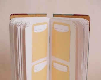 READY TO SHIP Personalized Library Card Wedding Guest Book For Vintage or Literary Themed Wedding